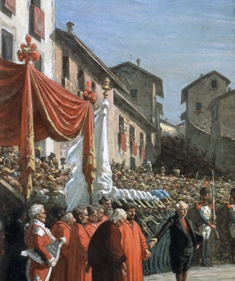 Schizzo per Napoleone ricevuto a San Miniato al Tedesco in visita allo zio canonico il 29 giugno 1796 - dettaglio